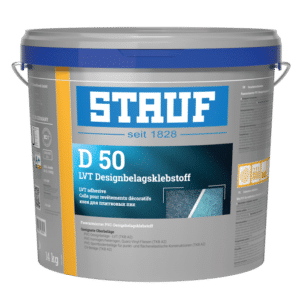 STAUF D 50 Fibre reinforced PVC-design covering adhesive, designed for LVT.